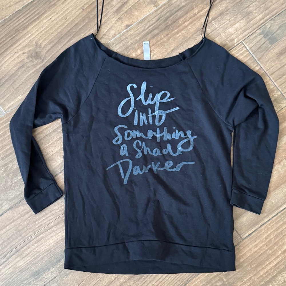 50 Shades of Grey off the shoulder Top